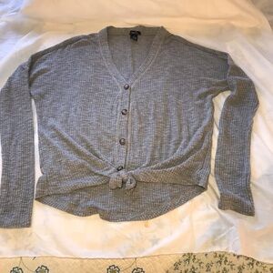 Rue21 Heather Gray Button-Up Cardigan